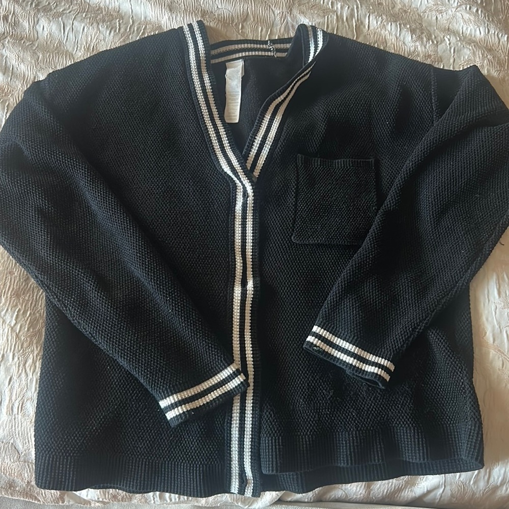 Alo black cardigan medium